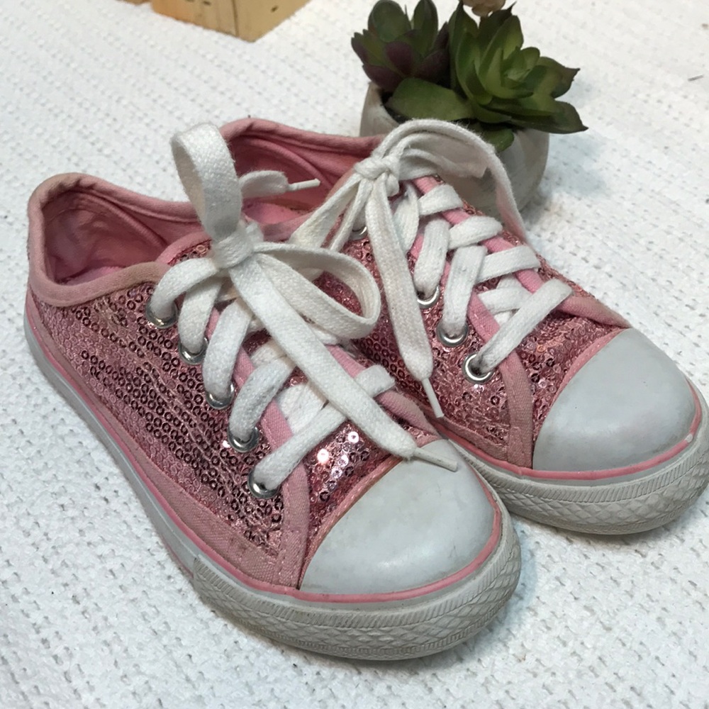 Kids Paris blues pink sneakers